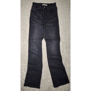 Levi’s Premium Ribcage Bootcut Jeans Women’s 26x33 Black Denim High Rise Button